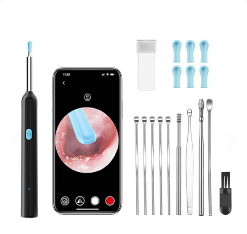 Kit de otoscopio limpiador de oidos con camara HD